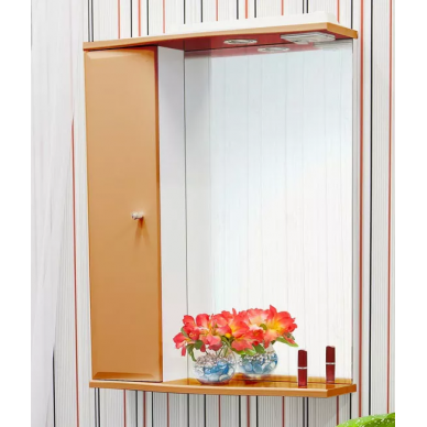 Зеркальный шкаф Sanflor Юна 55 L (апельсин) 0