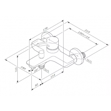 Смеситель для ванны AM.PM X-Joy S (F85B10000) 6