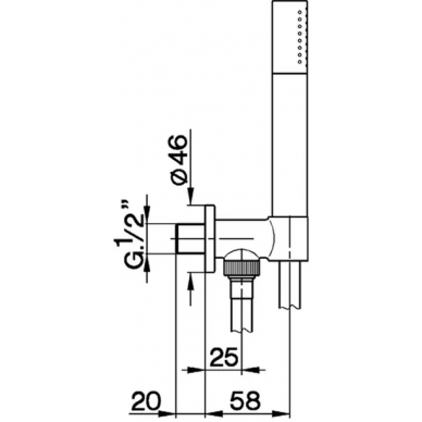 Душевой гарнитур Cisal Shower (DS01881340) (черный матовый) 1