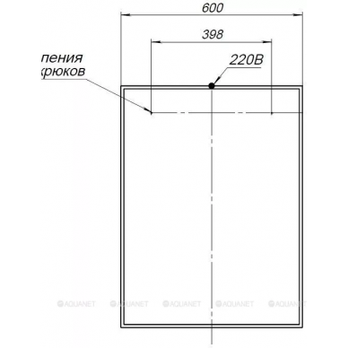 Зеркало Aquanet Nova Lite 60 (00242620) белый LED 5
