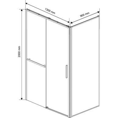 Душевой уголок Vincea Slim Soft (VSR-1SS9013CL) 130x90х200 см, профиль хром/стекло прозрачное 5