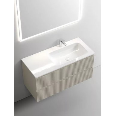 Тумба для ванной Sancos Snob R (SNT100RCE) (99.5 см) (под раковину с правой чашей) Beige Soft 7