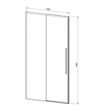 Душевая дверь Vincea Slim-N (VDS-4SN120CL) 120x195 см, профиль хром/стекло прозрачное 2