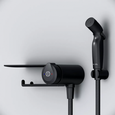 Гигиенический набор AM.PM X-Joy TouchReel (F0H85A822) c полкой, чёрный матовый 5