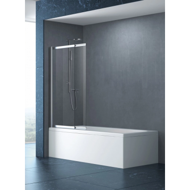 Шторка для ванной Cezares Slider VF11 (SLIDER-VF-11-80/150-C-Cr) (80x150) прозрачное стекло/профиль хром 0