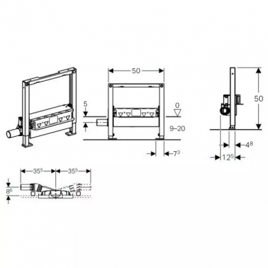 Монтажный элемент Geberit Duofix (111.591.00.1) (душевой трап) 4