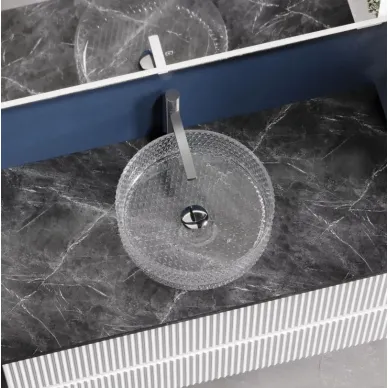 Раковина накладная Ceramicanova Cristal (CN6062) (36 см) стеклянная прозрачная 11