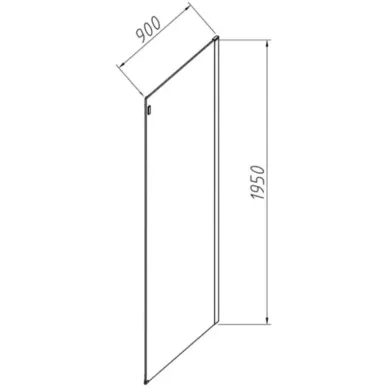 Боковая панель Vincea Como-N VSG-4CN900CL 90x195 см, профиль хром/стекло прозрачное 1