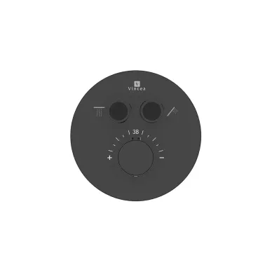 Душевая система Vincea Inspire VSFW-3I22MT2RMB встраиваемая с термостатом и полочкой, черная 6