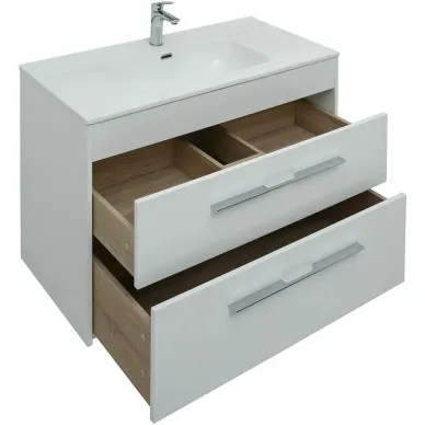 Тумба для ванной Aquanet Августа 277509 100 см Flat, белый глянец 6