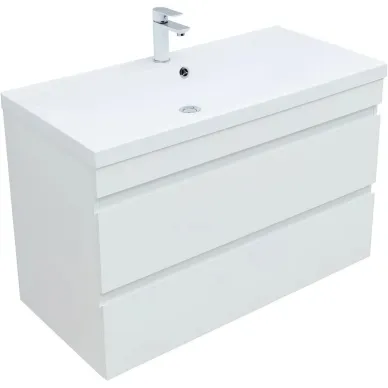 Тумба для ванной Aquanet Нота New 335419 90 см, белая глянцевая 1
