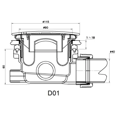 Поддон для душа RGW SMC-C 12350188-0101 80х80, с сифоном, стеклопластик 6