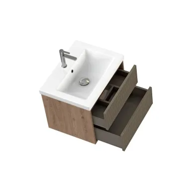 Тумба для раковины Cersanit CLASSIC RIBBLE 69279 подвесная 60 см, коричневая 5