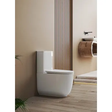 Унитаз напольный Aquatek Optima Plus AQ4452-00 безободковый, смыв Торнадо, с сиденьем микролифт 8