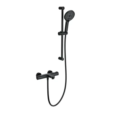 Смеситель для ванны Wonzon & Woghand WW-C2018-A-MB термостатический, чёрный матовый 0