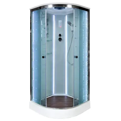 Душевая кабина DTO EM EM1510LED 100x100x220 см, с электрикой и LED подсветкой 1