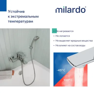 Смеситель  для ванны Milardo Poli POLSB00M02 хром 8