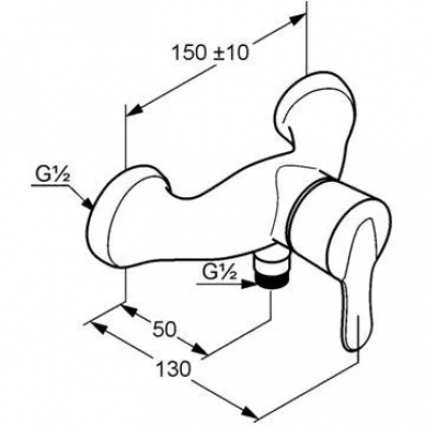 Смеситель для душа Kludi Amphora (54714 0575) 1