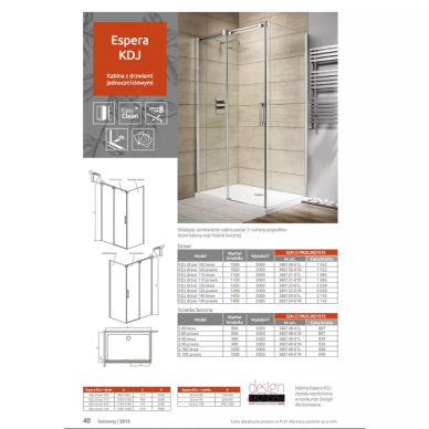 Душевая дверь Radaway Espera (380545-01L) (54 см) (L) 5