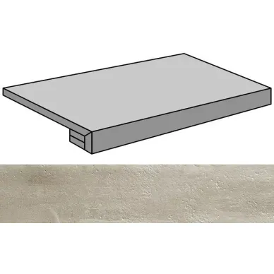 Forma Taupe Stuccato Gradone Rec-120 29.67x119.3 0