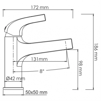 Смеситель для раковины Wasserkraft Sauer 7100 (7103) глянцевое золото 6