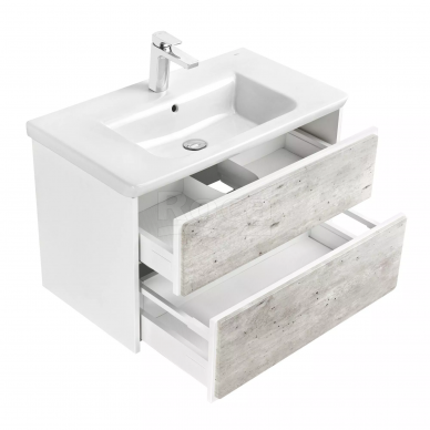 Тумба для ванной Roca Ronda (ZRU9303004) (80 см) белый глянец/бетон 10