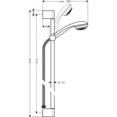 Душевой гарнитур Hansgrohe Crometta 85 1jet (27729000) (90 см) 1