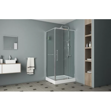 Душевой уголок Bravat Line (BS090.2116A) 90x90 см, профиль хром/стекло прозрачное 11
