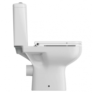 Унитаз напольный Cersanit Lara Clean On 011 3/5 DPL EO (A63565) безободковый 5
