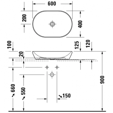 Раковина накладная Duravit D-Neo (2372600070) белый 6