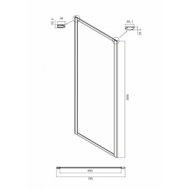 Душевой уголок Ambassador Forsa (17021103NX-80NX) (120x80) профиль хром/ стекло прозрачное 3