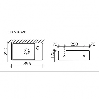 Раковина Ceramicanova Element (CN5045MB) 40 см, черный 5