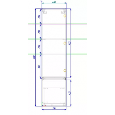 Пенал Art&Max Techno (AM-Techno-1600-AC-SO-FC305-R) (40 см) (правый) айс какао, подвесной 2