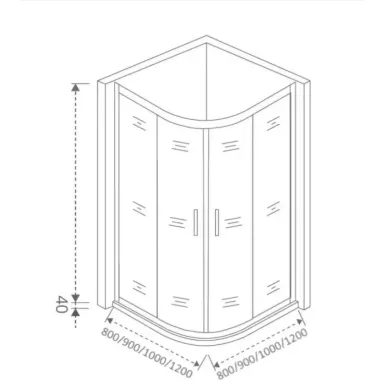 Душевой уголок Good Door Cofe R-80-C-CH (80x80) профиль хром/стекло прозрачное 2