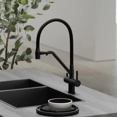 Смеситель для кухни Sancos Dora (SC4003MB) с функцией подключения фильтра, чёрный матовый 5