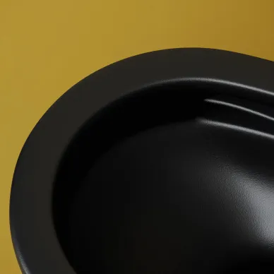 Унитаз подвесной Ceramicanova Vogue CN4008TMB безободковый, с сиденьем микролифт, черный матовый 6
