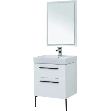 Тумба для ванной Aquanet Nova 242279 60 см, белый глянец 5