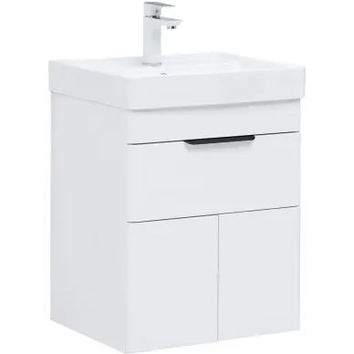 Тумба для ванной Aquanet Ирис New 310147 50 см, белая глянцевая 4