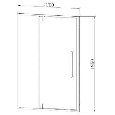 Душевая дверь Vincea Slim-N VDP-4SN120CLGM 120x195 см, профиль воронёная сталь/стекло прозрачное 1