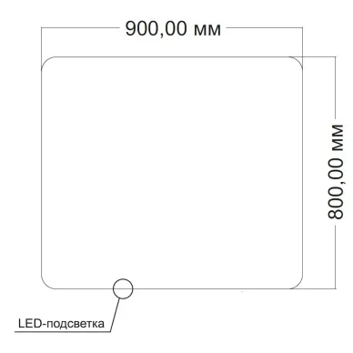 Зеркало Vincea VLM-3BE900 90x80 см, с подсветкой с сенсорным выключателем 5