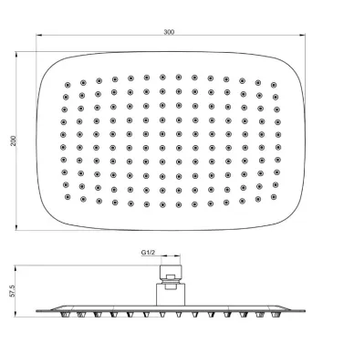 Верхний душ Wonzon & Woghand WW-88DP03-BG брашированное золото 1