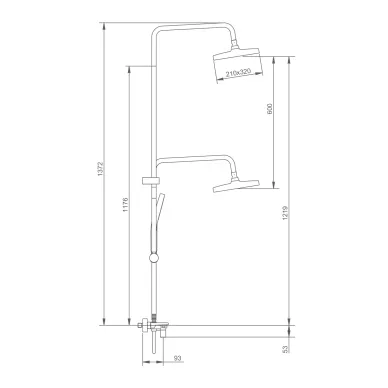 Душевая система Splenka S52 S52.24.06 черная 1