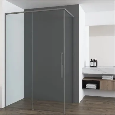 Душевой уголок Vincea Ultima VSR-7UL1012CLGM 120x100х200 см, профиль вороненая сталь/стекло прозрачное 0