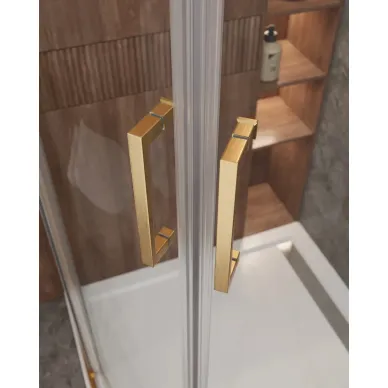 Душевой уголок Cezares Molveno MOLVENO-R-2-90-C-BORO-IV 90x90 профиль брашированное золото/стекло прозрачное 2