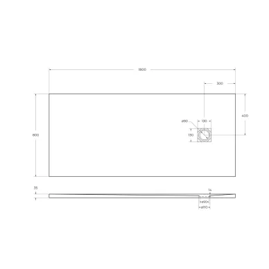 Поддон для душа Belbagno Uno TRAY-MR-UNO-AH-180/80-35-W-CR 180х80 см, белый матовый/хром 8
