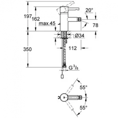 Смеситель для биде Grohe Essence (33623000) 1