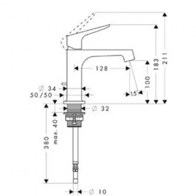 Смеситель для раковины Hansgrohe Axor Citterio M (34010000) 1