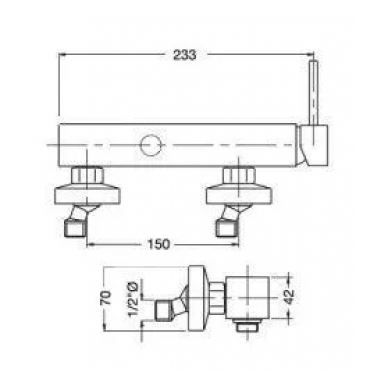 Смеситель для душа Bugnatese Inside (9238CR) (хром) 1