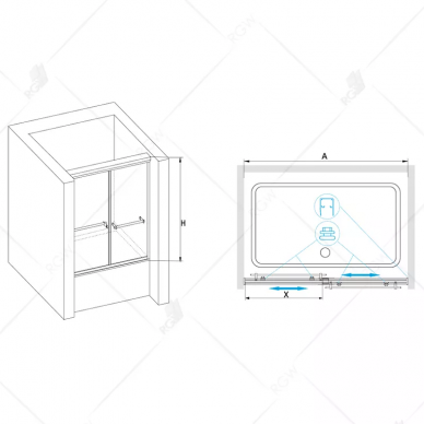Шторка для ванной RGW Screens SC-60 (150 см) 2