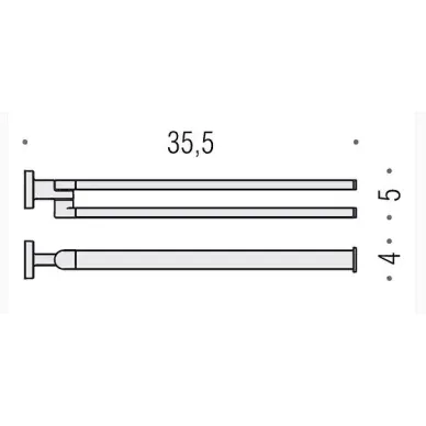 Полотенцедержатель Colombo Nordic (B5212) (35,5x5x5 см) двойной 1